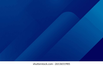 Minimalistic Blue Abstract Background with Gradient Shades and Curved Overlays