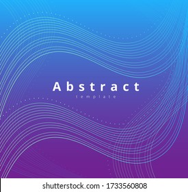 minimalistic blue background with thin waved lines