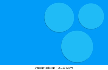 Minimalistic Blue Circle banner template. blue background, paper color. Abstract Geometric Blue Design. Modern Circles shape on Dark Background. Simple and clean Circle Arrangement. Elegant Art
