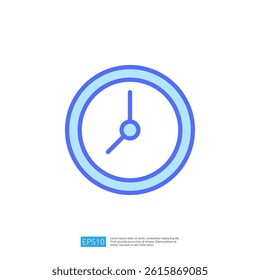 Minimalistic Blue Clock Icon Representing Time Management and Productivity in Educational and Scientific Contexts