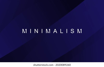 Minimalistic blue premium abstract template on dark blue background with luxury geometric shapes. Wallpaper design for poster, presentation or other creative use. Flat cartoon vector illustration