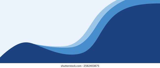 Minimalistic Blue Wave Abstract Background