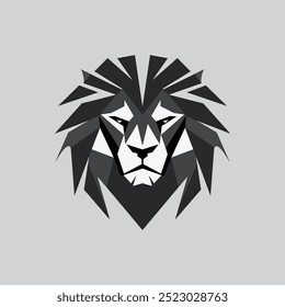 a minimalistic and bold geometric logo of a ship in black and white