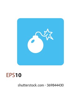 Minimalistic bomb icon for web