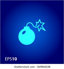 Minimalistic bomb icon for web