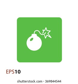 Minimalistic bomb icon for web
