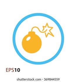Minimalistic bomb icon for web