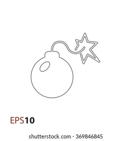 Minimalistic bomb icon for web