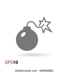 Minimalistic bomb icon for web