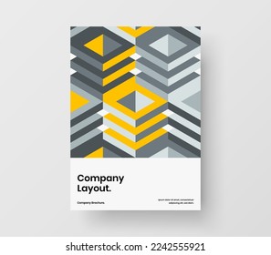 Minimalistische Buchabdeckung A4 Vektordesign-Illustration. Erstaunliche geometrische Hexagons Corporate Broschüre Vorlage.
