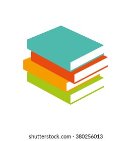 Minimalistic book cover. Vector logo. Educational Portal. The symbol of knowledge and wisdom teachings. Learning sign.