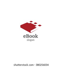 Minimalistic Book Cover. Vector Logo. Educational Portal. Knowledge Symbol And Wisdom Teachings. Learning Sign.