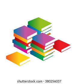 Minimalistic book cover. Vector logo. Educational Portal. The symbol of knowledge and wisdom teachings. Learning sign.