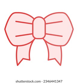 Minimalistische Bogen-flache Ikone. Festige Rosa-Symbole im angesagten Stil. Geschenkdekoration Farbverlauf-Design, entwickelt für Web und App. EPS10