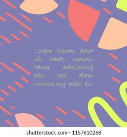 Minimalistic Bright Background with Geometric Shapes. Minimalistic Web Design Poster. Multipurpose Square Shape Background with Copy Space. Vector EPS 8 Illustration.