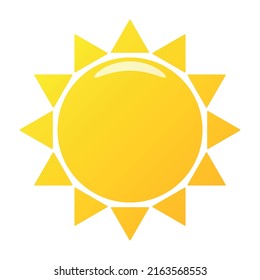 Sol minimalista brillante con rayos.