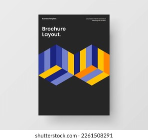 Folleto minimalista concepto de diseño vectorial A4. Las formas geométricas modernas de la plantilla de identidad de la empresa.