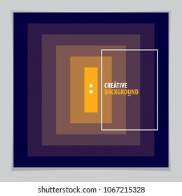 Minimalistic brochure design. Vector geometric abstract background. Design template for flyer, booklet, greeting card, invitation and advertising. 