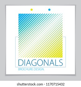 Minimalistic brochure design. Vector geometric pattern abstract background. Design template for flyer, booklet, greeting card, invitation and advertising.