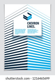 Minimalistic brochure design. Vector geometric pattern abstract background. Design template for flyer, booklet, greeting card, invitation and advertising. A4 print format.