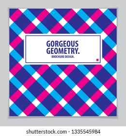 Minimalistic brochure design. Vector geometric abstract background.