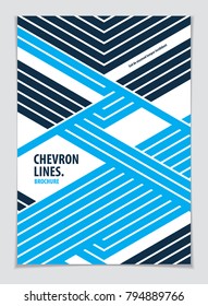 Minimalistic brochure design. Vector geometric pattern abstract background. Design template for flyer, booklet, greeting card, invitation and advertising. A4 print format.