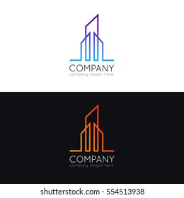 Minimalistic Building Office Icon Sign Company Stock Vector (Royalty ...