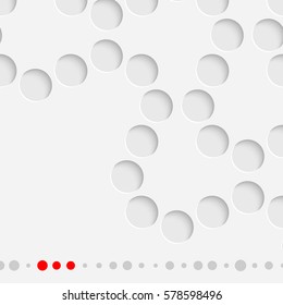 Minimalistic Business Card Background. Vector Circle Wallpaper with Copyspace. White Creative Graphic Design