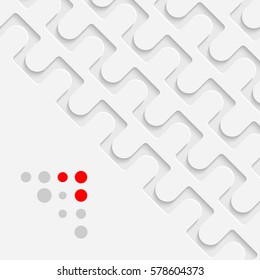 Minimalistic Business Card Background. Vector Tech Wallpaper with Copyspace. White Creative Graphic Design