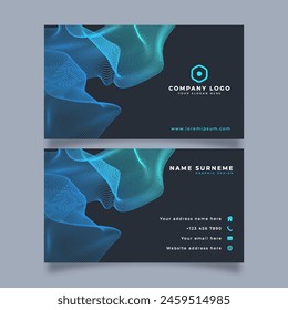 Minimalistic business card template design. Featuring a two-sided layout with a combination of gray colors. Vector illustration.