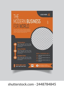 Minimalistic Business Flyer or Styling Creative Business Leaflet 