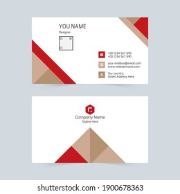 Minimalistic business vector business card template