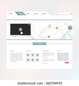 Minimalistic Business website design template. Vector 
