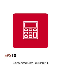 Minimalistic calculator icon for web