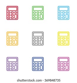Minimalistic calculator icon for web