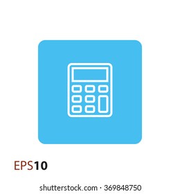 Minimalistic calculator icon for web