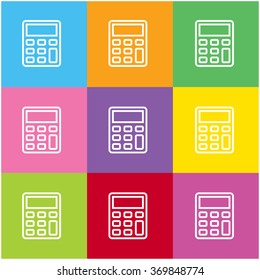Minimalistic calculator icon for web