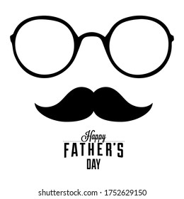 Minimalistic card for father's day on a white background. vector illustration