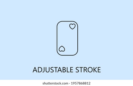 minimalistic card icon, logo or symbol with fully ajustable strokes