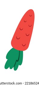 Minimalistic carrot vegetable flat icon