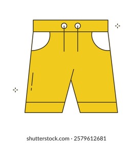 Minimalistic Casual Shorts Vector Icon Design