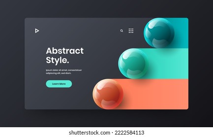 Minimalistisches Vektordesign-Konzept für den Katalog. Kreative realistische Sphären Broschüre Illustration.