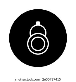 Minimalistic charm: A captivating abstract illustration of interconnected circles in simple black and white style design