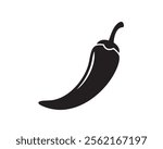 Minimalistic Chili Pepper Icon, Vector