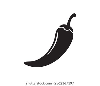 Minimalistic Chili Pepper Icon, Vector