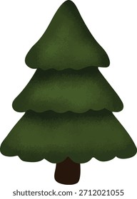 Minimalistic Christmas tree with clean, soft shading. Works well as an icon, sticker, or decorative winter element.