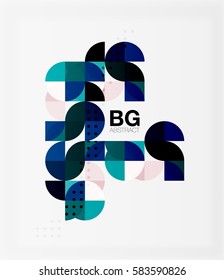 Minimalistic circle composition background. Vector template background for workflow layout, diagram, number options or web design