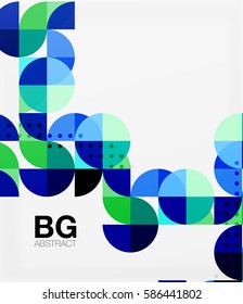 Minimalistic circle composition background. Vector template background for workflow layout, diagram, number options or web design