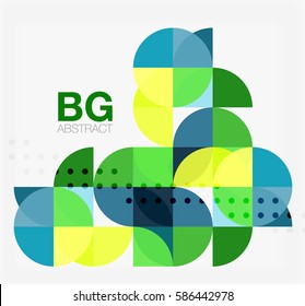 Minimalistic circle composition background. Vector template background for workflow layout, diagram, number options or web design