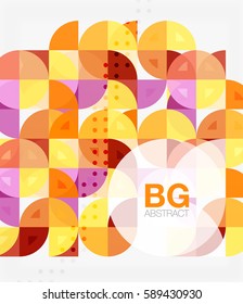 Minimalistic circle composition background. Vector template background for workflow layout, diagram, number options or web design